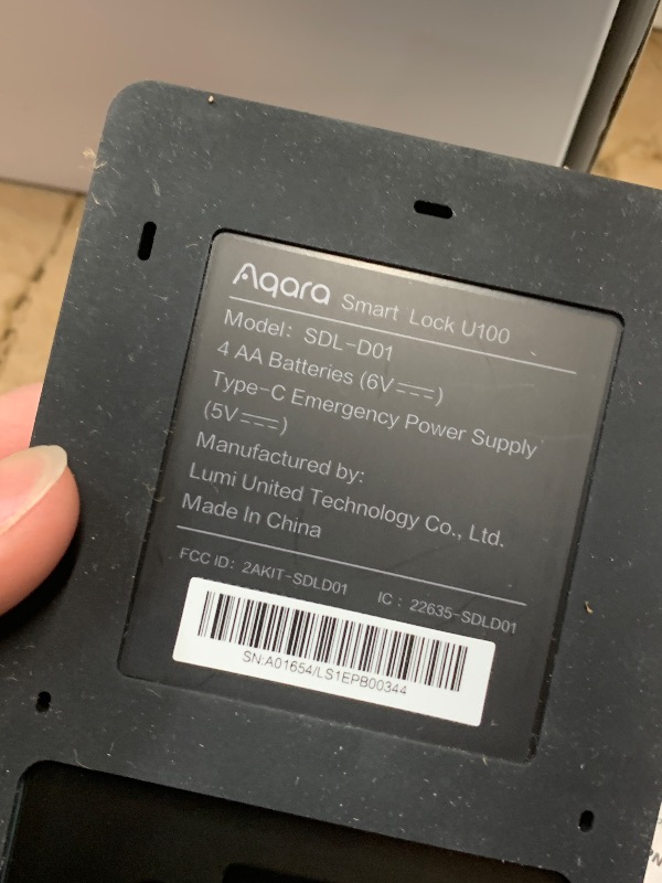 Photo 1 of ***LOCKED***Aqara Smart Lock U100, Fingerprint Keyless Entry Door Lock with Apple Home Key, Touchscreen Keypad, Bluetooth Electronic Deadbolt, IP65 Weatherproof, Supports Apple HomeKit, Alexa, Google, IFTTT, Gray