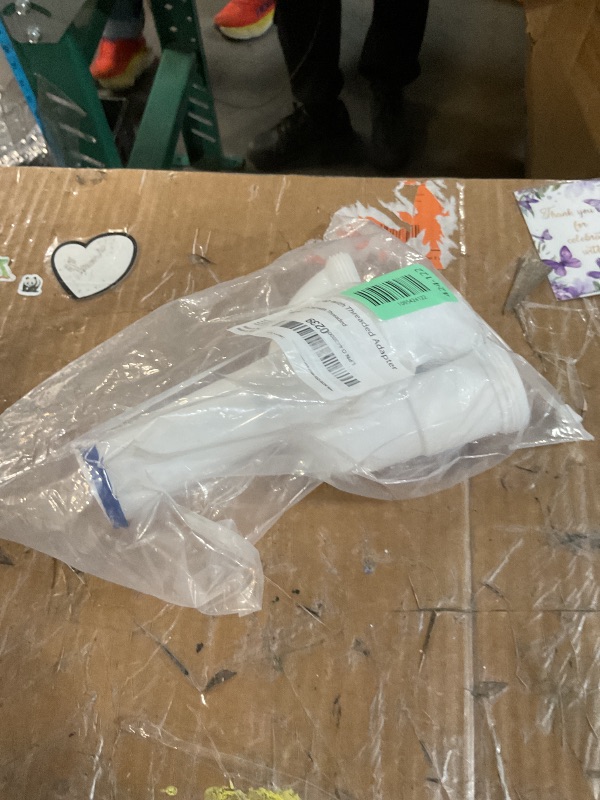 Photo 1 of (1 Pack) Yariwiz White P Trap 1 1/2 Inch for Bathroom Kitchen Sink Drain Pipe Tubular Kit with Blue TPE Washer KSD-002W