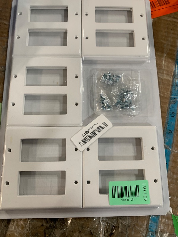 Photo 1 of [10 Pack] BESTTEN Decorator Wall Plate, 2 Gang Standard Size Outlet Cover for GFCI and USB Receptacles, H4.53” x W4.57”, Unbreakable Polycarbonate Material, UL Listed, White