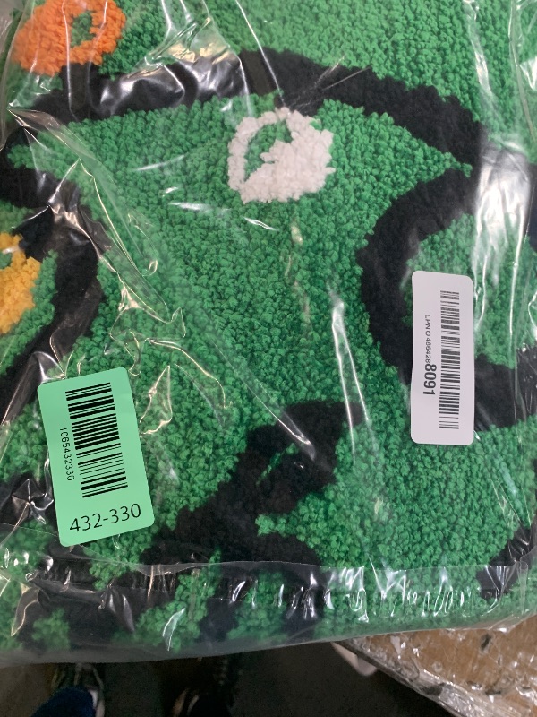 Photo 1 of ***MINOR DAMAGED - SEE NOTES/PICTURES***RoomTalks Let’s Get Lit Christmas Lights Throw Rugs for Kitchen Entryway Indoor Doormat Washable 2 x 3 mas Small Rugs Non Slip, Cute Green Cheer Festive Seasonal Bath Mat for Bathroom