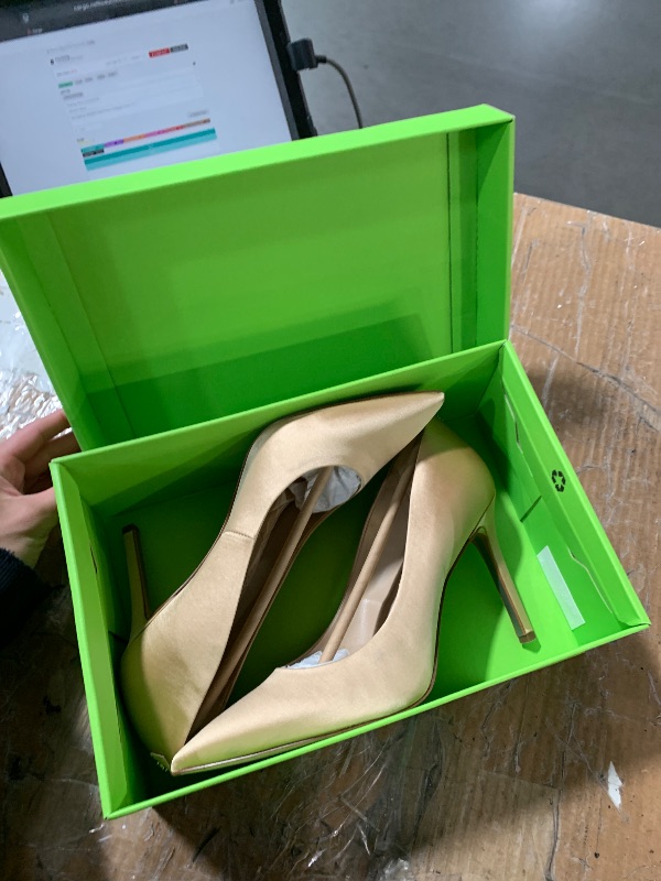 View 2 of *USED*Sam Edelman Women's Hazel Pump, Champagne Satin, 7.5