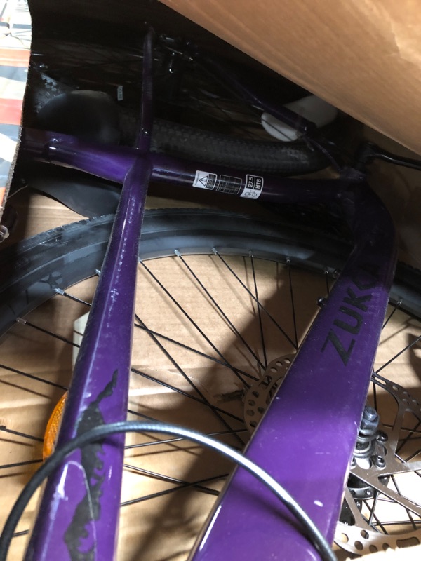 Photo 1 of ***Loose hardware***
BreeBe - 27.5 Inch Wheels 8 Speed Mountain Bike, for Men Women Boys and Girls, Front Suspension, Steel Frame - Purple