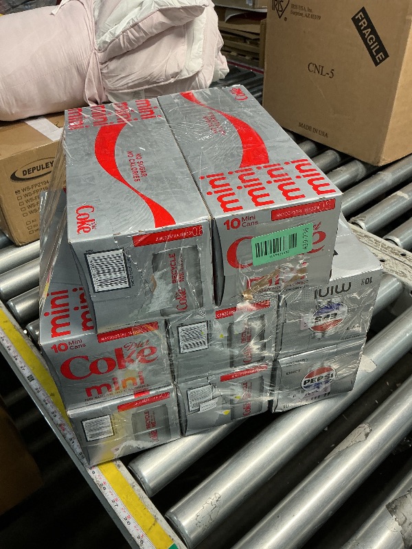 Photo 1 of ***EXP DATES RANGE FROM MAY 2025-DEC 2025***Diet Coke Fridge Pack Diet Soda, 7.5 fl oz Cans, 10 Pack - Mini Soda Soft Drinks 8 cases