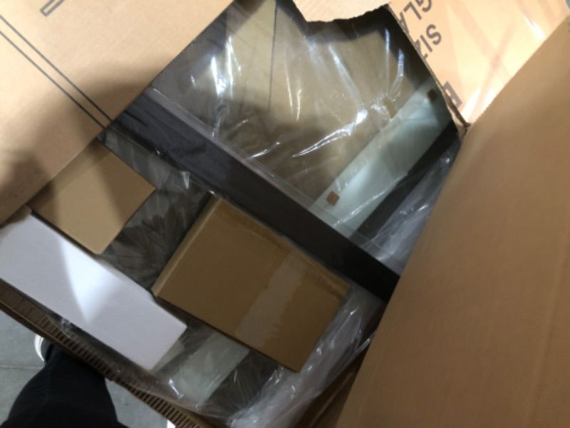 Photo 1 of ***FACTORY SEALED*** GETPRO Shower Door Double Sliding 57-60 in. W x 72 in. H Semi-Frameless Bypasss Bathroom Glass Shower Sliding Doors,1/4 inch Clear Tempered Glass Door for Walk-in Shower Matte Black