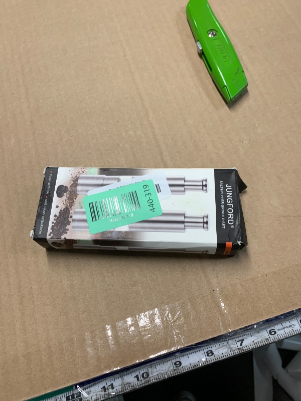 Photo 1 of [2 Pieces] Premium Stainless Steel Salt Grinder and Pepper Mill Set for Pepper Sea Salt Himalayan Salt and Spices with Thumb Button for One Hand Operation