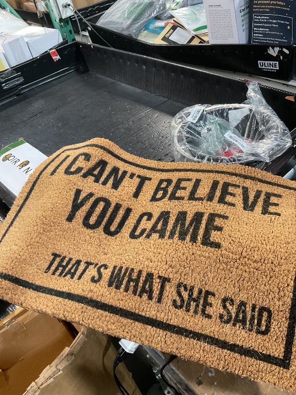 Photo 1 of ***STOCK IMAGE FOR REFERENCE*** Front Porch Decor for The Entrance Way Personalized Rugs with Heavy-Duty Backing Non Slip Outdoor Coir Doormat 23.6 x 15.7 inch