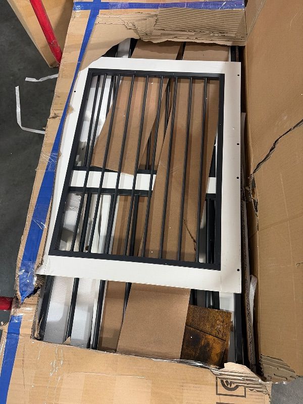 View 4 of ***MISSING HARDWARE & UNKNOWN PARTS**** 
Yafylly 60.6"? Double Dog Crate Furniture, Heavy Duty Dog Kennel with Divider, Durable Dogs Crate as TV Stand with Sliding Door, XXL Wooden Dog Kennel for 2 Dogs (White