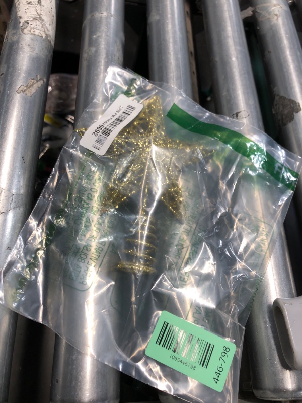 Photo 1 of ?6 Inch Christmas Tree Topper Mini Gold Star Small Christmas Tree Star Metal Glitter Xmas Trees Topper for 3 4 ft Trees Pencil Decorations