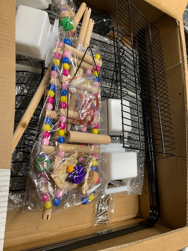 Photo 1 of  Bird Cage 64'' Medium Small Parrot Parakeet Bird Cages with Detachable Rolling Stand for Parrot Lovebirds Finches Parakeets Budgie Parrotlet Conures, Pet Flight Birdcage