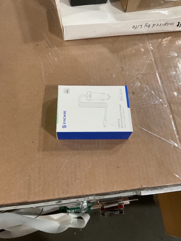 Photo 1 of [Apple MFi Certified] Syncwire iPhone Car Charger 32W Super Fast Car Phone Charger Cigarette Lighter USB Car Adapter with Build-in 5FT Coiled Lightning Cable for Apple iPhone 14/13/12/11/XR/Max, iPad