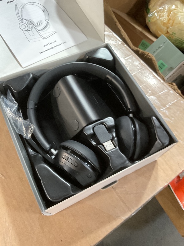 Photo 1 of (Upgraded Version) Wireless Headset, Bluetooth Headset with Noise Cancelling Microphone, Best Headphones with Mic Mute & USB Dongle for PC/Computer/Laptop/Cell Phones/Remote Work/Call Center