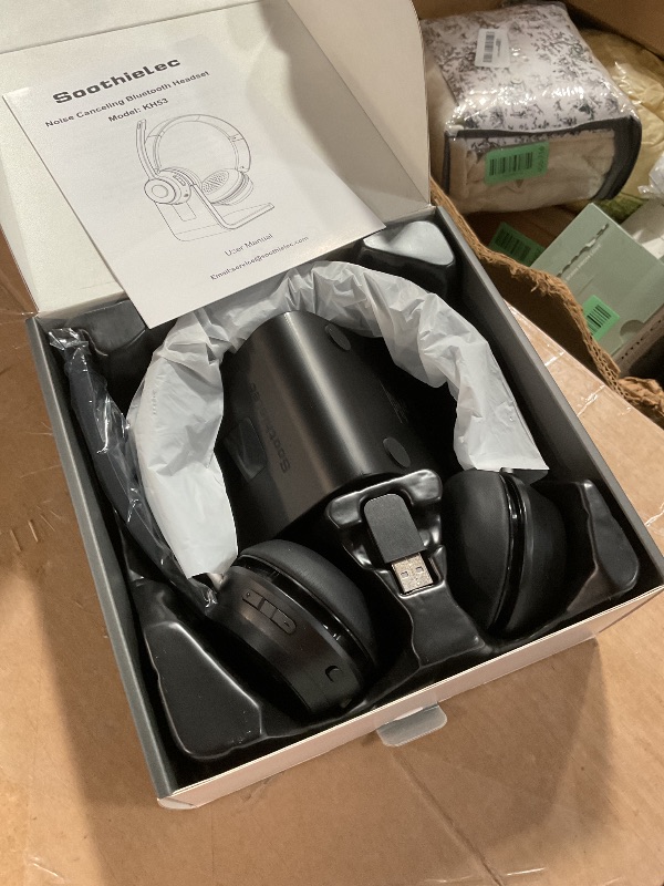 Photo 1 of (Upgraded Version) Wireless Headset, Bluetooth Headset with Noise Cancelling Microphone, Best Headphones with Mic Mute & USB Dongle for PC/Computer/Laptop/Cell Phones/Remote Work/Call Center