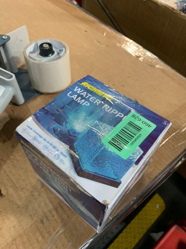 Photo 1 of ***MISSING POWER CORD***
RICHMYC Ocean Wave Projector Light, 16 Colors Gradual Rotating Water Lamp with Remote Control, Beach Decor Sea Themed Northern Lights Projector for Office Bedroom Bar Restaurant(Wood)