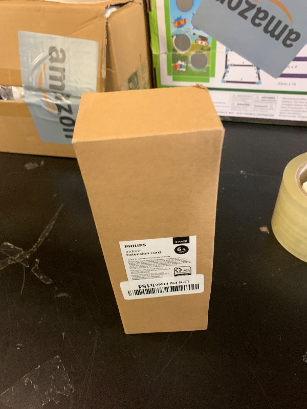 Photo 1 of Philips 2-Pack Indoor Extension Cord Power Strip 6 ft, Flat Plug with Multiple Outlets, 2 Prong, White, ETL Listed, SPS3535W/37