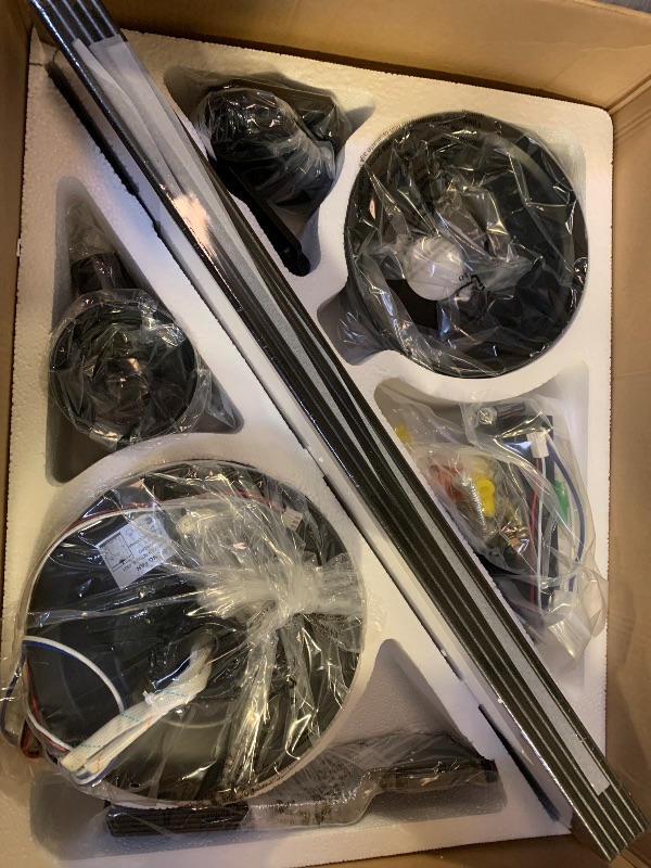 Photo 1 of ZMISHIBO 52" Ceiling Fans with Lights, Black Modern Ceiling Fan with Remote, Farmhouse Indoor Ceiling Fan with Dual Finish Blades, Quiet & Strong Motor, Bright LED Light.