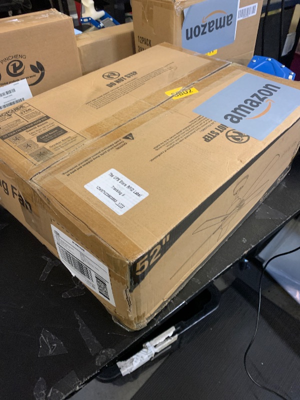 Photo 1 of ZMISHIBO 52" Ceiling Fans with Lights, Black Modern Ceiling Fan with Remote, Farmhouse Indoor Ceiling Fan with Dual Finish Blades, Quiet & Strong Motor, Bright LED Light.