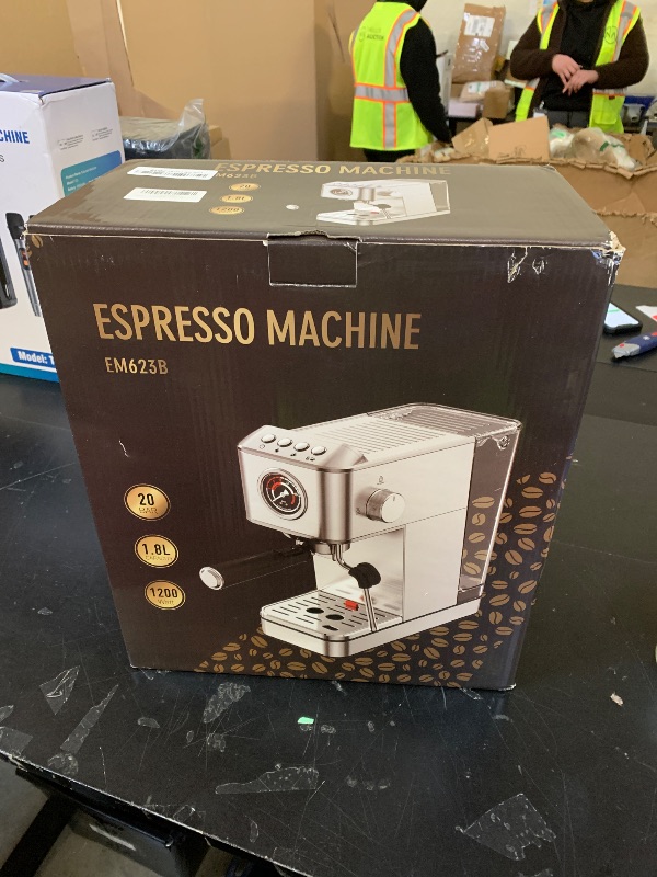 Photo 1 of TINTALK EM623 Espresso Machine 20 Bar with Steam Milk Frother, Stainless Steel Coffee Machine with Removable Water Tank for Cappuccino,Latte, Compact Stainless Steel Coffee maker for home,Great Gift