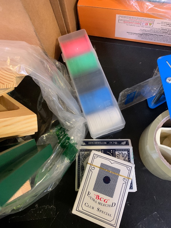 Photo 1 of 27.5IN Large Detachable Michigan Rummy Deluxe Board Game Set,Wooden Game Board+2 Decks of Poker+2 Boxes of Playing Chips,Perfect Blend of Rummy&Poker,Best Gift for Family Game Night.