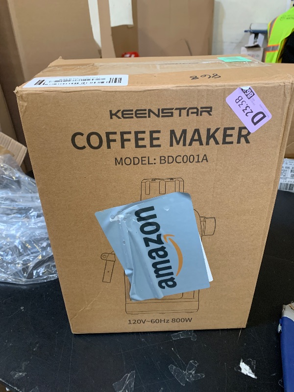 Photo 1 of KEENSTAR 3.5Bar Espresso Machine with Milk Frother, 800W Compact Espresso and Cappuccino Machine with Preheating Function, 4 Cup Espresso Maker for Cappuccino or Latte, Gift for Coffee Lover