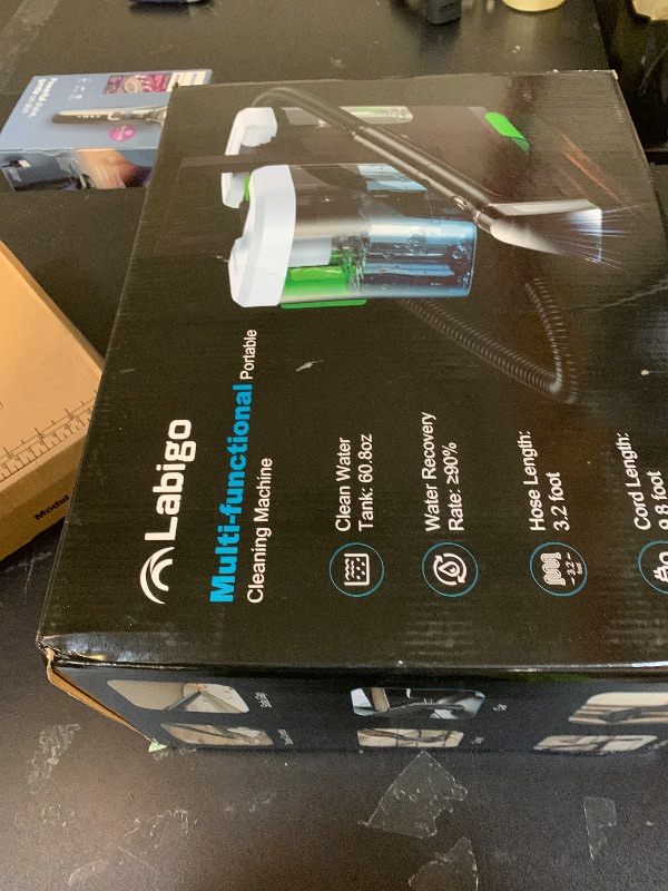 Photo 1 of LABIGO Portable Carpet & Upholstery Cleaner, 18Kpa Carpet Cleaner Machine for Deep Stain Removal, Spot Cleaner for Pet Accidents, Area Rugs, Stairs, Car Seats & Couches, Includes Tools & Self-Cleaning