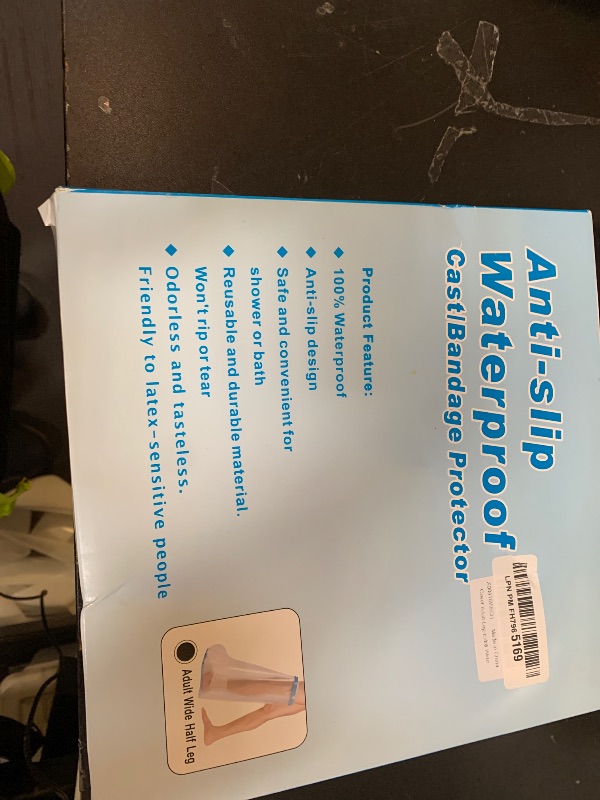 Photo 1 of Waterproof Extra Wide Leg Cast Cover for Shower Adults, Extra Large Leg Shower Cover with Non-Slip Bottom, Watertight Foot Protector for Plus Size Adults Surgery Shower Boot