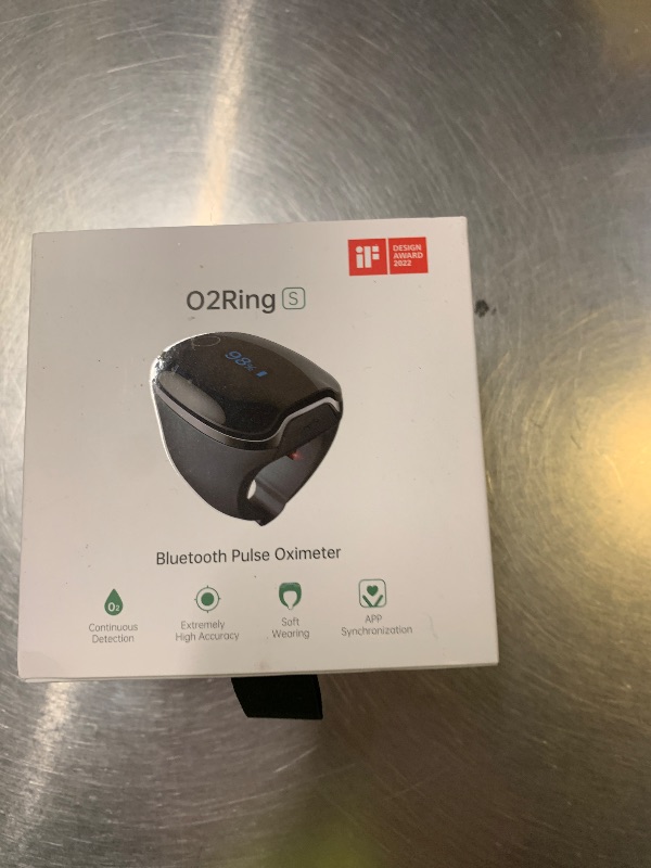 Photo 1 of Wellue O2Ring-S Oxygen Monitor with Vibration Reminder, Bluetooth Pulse Oximeter Tracks SPO2 and Pulse Rate, 24 hrs Battery Life, 4*10 Hours Built-in Memory, Rechargeable Pulse Ox with Free PC & APP