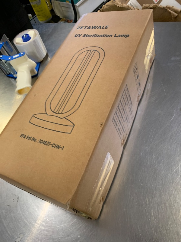 Photo 1 of ZETAWALE UV Light Sanitizer, Ultraviolet Lamp with Remote Control for Bed Bugs and Dust Mites, Home Disinfection Device UV Lamp for Home, Room & Kitchen, Ultraviolet Light with 3 Speed Timings