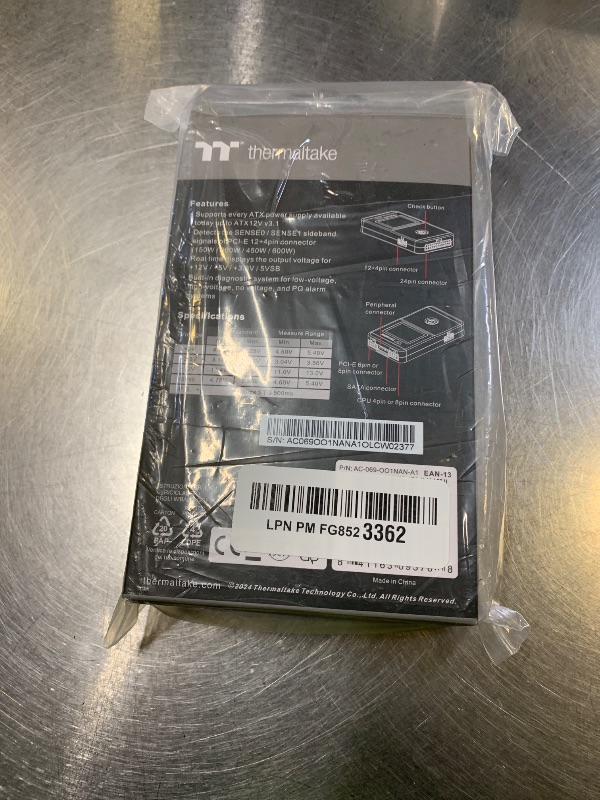 Photo 1 of Thermaltake Dr. Power III ATX Power Supply Tester/Support up to ATX12V v3.1 with PCIe 12+4pin Connector/Voltage Output for +12V, +5V, +3.3V, and +5Vsb, AC-069-OO1NAN-A1