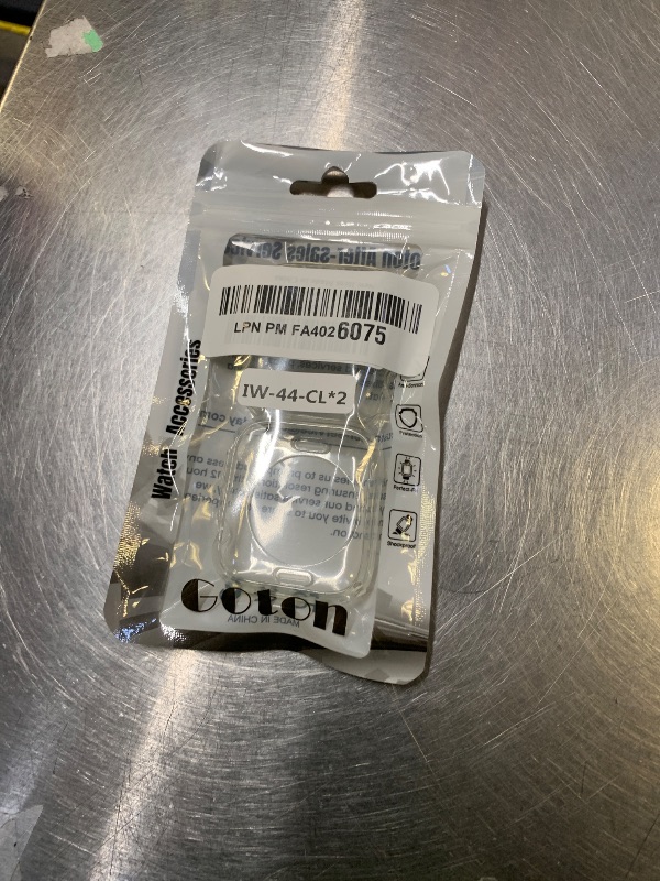 Photo 1 of [2 Pack] Goton Bumper Case for Apple Watch 44mm, [No Screen Protector] Slim Soft TPU Shockproof Case Cover Bumper Protector Accessories for iWatch SE 3/SE 2/SE, Series 6/5/4, 44mm Clear+Clear