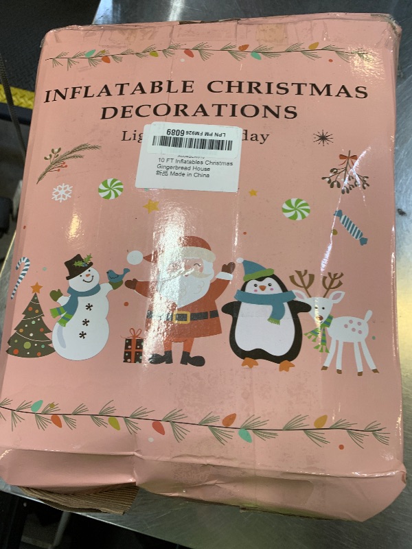 Photo 1 of 10FT Christmas Inflatable Archway Outdoor Decorations, Giant Blow Up Gingerbread House and Man Arch Yard Decoration, Xmas Decor Build-in LED Lights for Garden Lawn Yard Porch Holiday Party