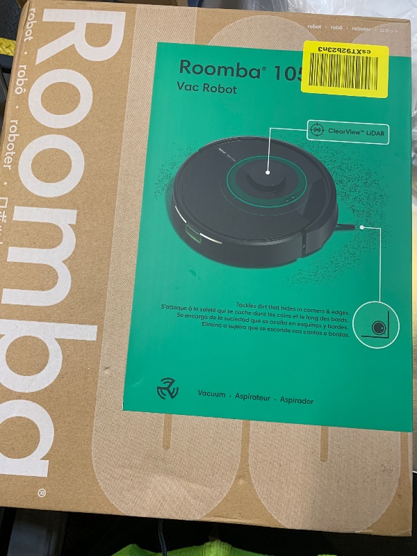 Photo 1 of iRobot Roomba 105 Vac Robot Vacuum - Easy to use, Intense Power-Lifting Suction, LiDAR Navigation, Multi-Surface Cleaning, Cleans in Neat Rows, Self-Charging