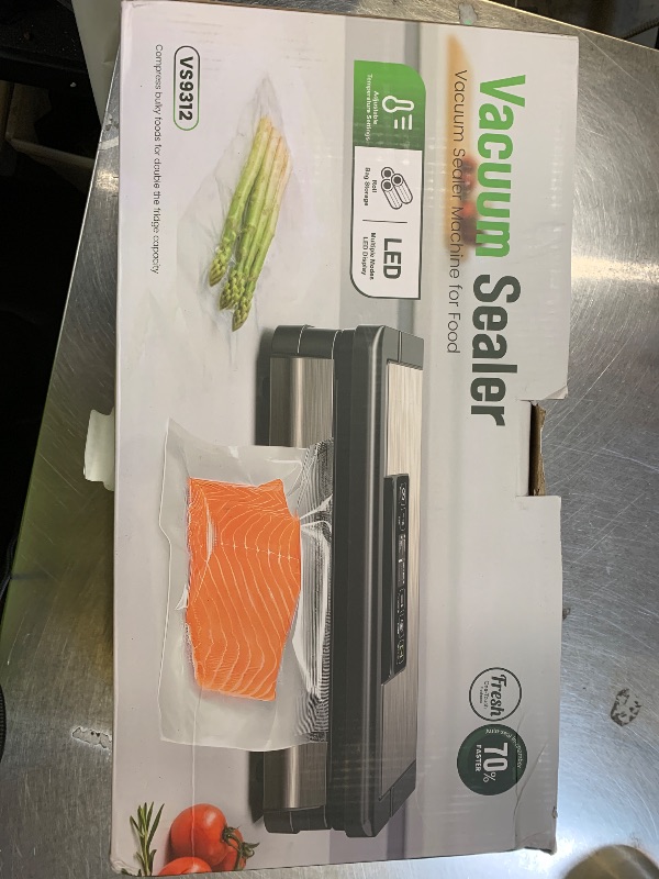 Photo 1 of 95kPa Vacuum Sealer Machine, Fully Automatic Food Sealer, Touch Display, 10-in-1 Functions & Powerful Sealing System with Double Heat Seal, Easy-Lock Handle, Built-in Cutter(Deep Gray)