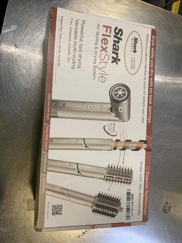Photo 1 of Shark HD430REF (Refurbished) FlexStyle Air Styling & Drying System, Powerful Hair Dryer Brush & Multi-Styler with Auto-Wrap Curlers, Paddle Brush, Oval Brush, Concentrator Attachment, Stone (Renewed)