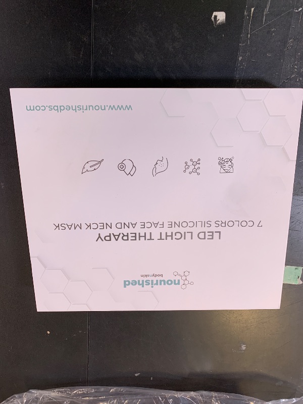 Photo 1 of Nourished Bodynskin LED Light Therapy Face & Neck Mask - Facial Skin Care Device - 7 Colors Red & Blue - Rejuvenation, Anti-aging Product for Wrinkles