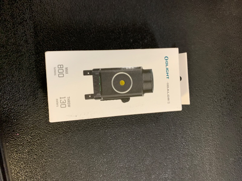 Photo 1 of missing charger -----------OLIGHT Baldr S 800 Lumens Compact Rail Mount Weaponlight with Green Beam and White LED Combo, Magnetic USB Rechargeable Tactical Flashlight with 1913 or GL Rail, Battery Included (Black)