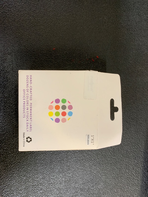 Photo 1 of 1 Inch Color Coding Labels - Round Color Code Dot Stickers, 500 PCS Circle Labels for Organization, Inventory, Filing System, Easy Write Surface?White?