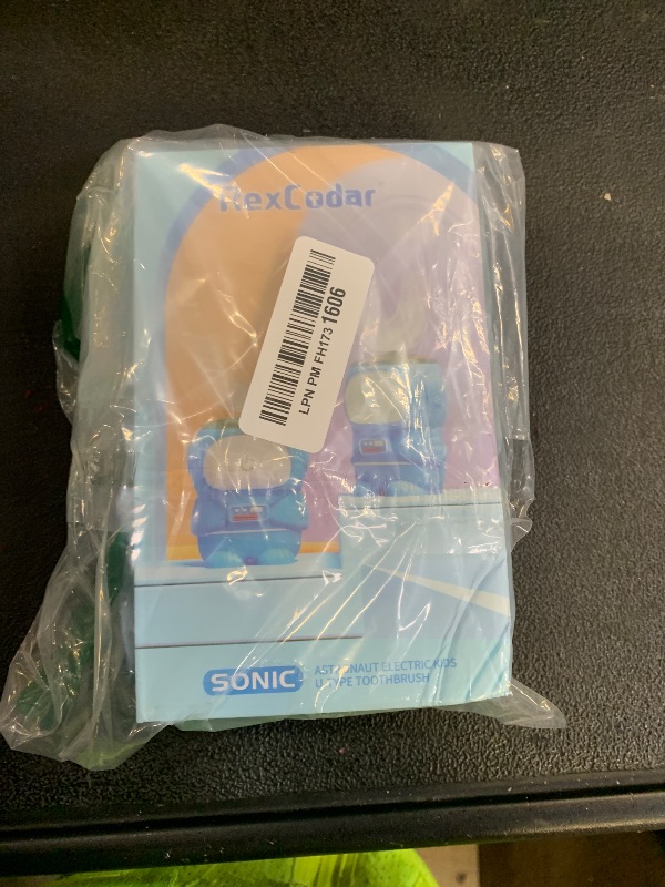 Photo 1 of RexCodar Ultrasonic Kid's U-Shaped Electric Toothbrush, IPX7 Waterproof, Five Cleaning Modes, Cartoon Astronaut, 60S Smart Reminder (2-6 Age (Blue))