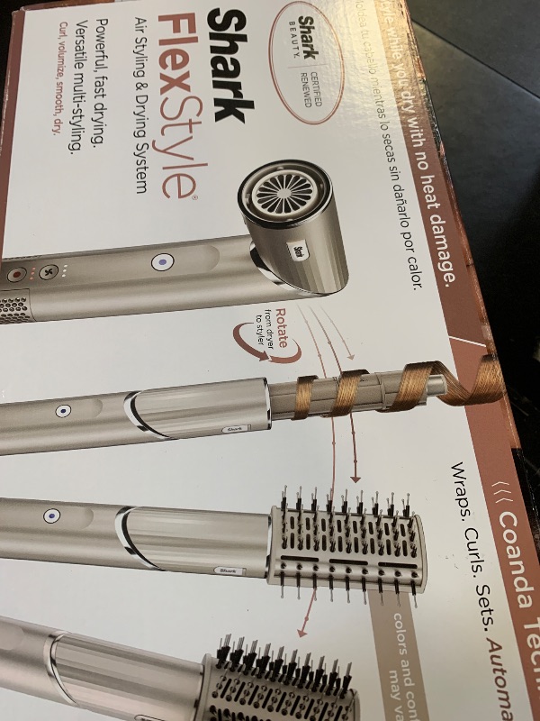 Photo 1 of Shark HD430REF (Refurbished) FlexStyle Air Styling & Drying System, Powerful Hair Dryer Brush & Multi-Styler with Auto-Wrap Curlers, Paddle Brush, Oval Brush, Concentrator Attachment, Stone (Renewed)