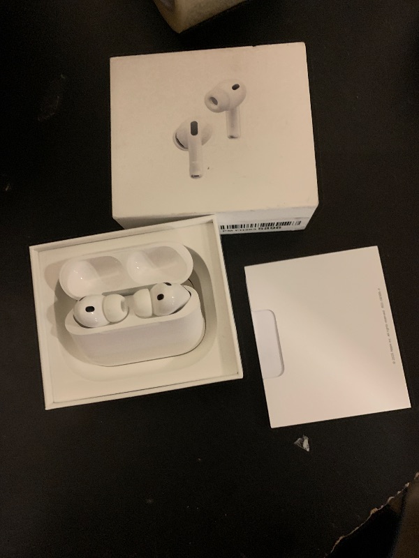 Photo 1 of Apple AirPods Pro 3 Wireless Earbuds, Active Noise Cancellation, Live Translation, Heart Rate Sensing, Hearing Aid Feature, Bluetooth Headphones, Spatial Audio, High-Fidelity Sound, USB-C Charging
