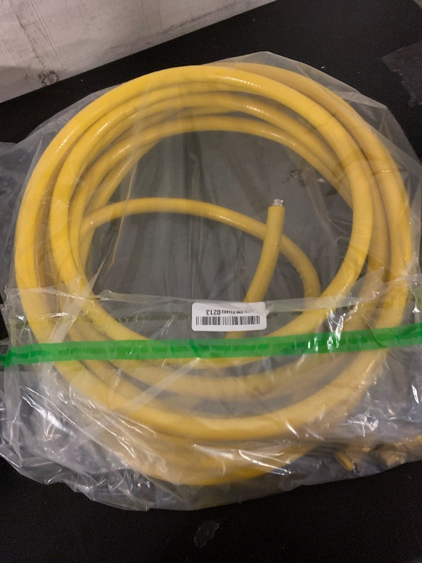 Photo 1 of 1/2" CSST Gas Line for Natural Gas & Propane | Flexible Corrugated Stainless Steel Gas Tubing with PVC Cover, Brass Fittings Included | Gas Pipe for Grills, Heaters, Stoves, Generators (33ft)