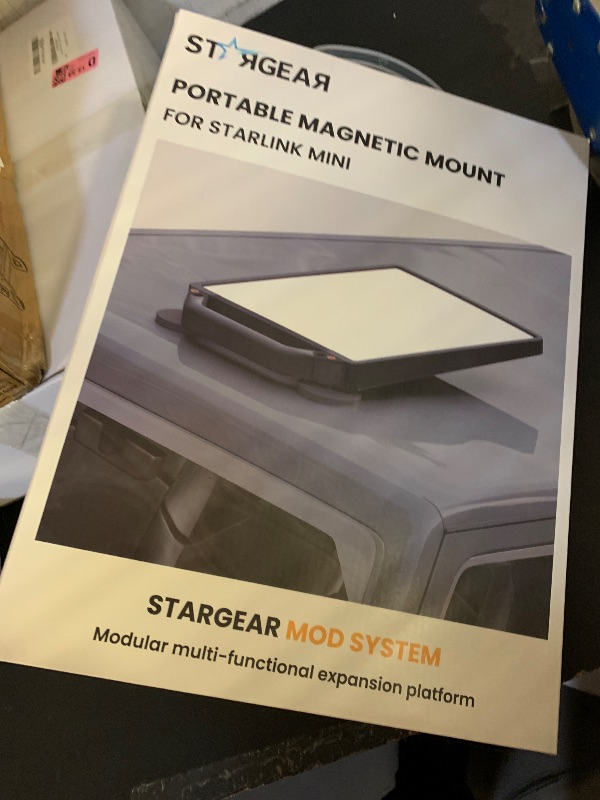 Photo 1 of STARGEAR Starlink Mini Magnetic Mount with Protective Silicone Case, 2 in 1 Satellite Dish Mounting Kit & Cover with 200lbs Magnet Bases Handle Shoulder Strap & 1/4"-20 Nuts for RVs Car Boat/Road Trip