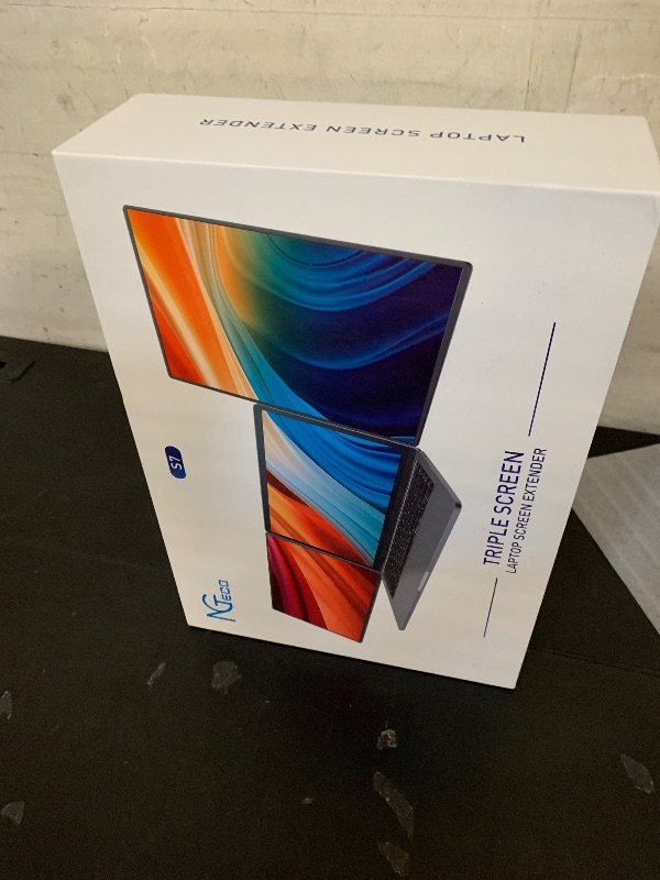 Photo 1 of NGTeco 16" Laptop Triple Screen Extender, 1200P IPS Portable Monitor for Laptops 13-17", with Type-C/HDMI/USB-A, Plug & Play, Compatible with Windows/Mac/Chrome OS