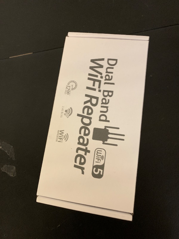 Photo 1 of 1200Mbps Dual Band 5GHz/2.4GHz WiFi Extender, WiFi Extender Signal Booster, 12880 Sq.Ft Coverage, 105-Device Support, Setup for Home & Outdoor Use