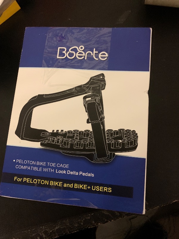Photo 1 of Boerte Peloton Bike & Peloton Bike+ Pedals Compatible Toe Cage Adapters - Convert Look Delta Pedals on Indoor Exercise Bike to Toe Cages and Straps - Ride with Regular Shoes