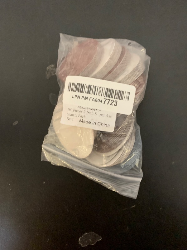 Photo 1 of 100 Pieces 2 Inch Sanding Discs, 80-3000 Grit Sandpaper with 1/4" Shank Backing Plate and Soft Foam Buffering Pad, for Drill Grinder Tool, Hook & Loop Sand Paper Assortment Pack