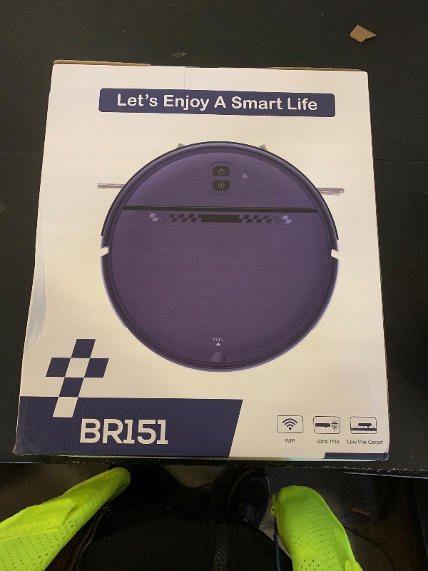 Photo 1 of Robot Vacuum and Mop Combo, 2-in-1 Mopping Robot Vacuum Cleaner with 2300Pa Suction, 2.87'' Slim Design, Wi-Fi/App/Voice Control, 3D Obstacle Avoidance&Self-Charging for Hard Floors, Carpets, Pet Hair