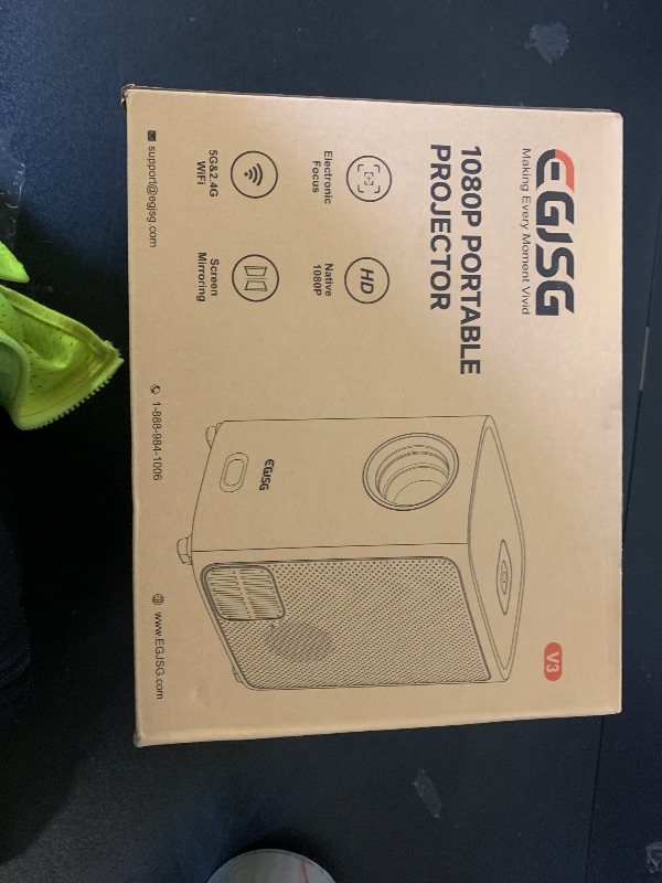 Photo 1 of [Electric Focus] Projector with WiFi and Bluetooth, 1080P Outdoor Movie Projector with Carry Bag, Portable Projector 4K with Zoom, Home Theater Projector UP to 300" for Phone/TV Stick/PC