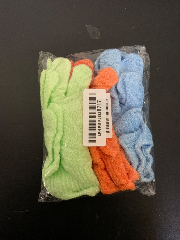 Photo 1 of 12 Pcs Exfoliating Bath Gloves,Deep Scrubbing Dead Skin Shower Gloves for Beauty Spa Massage Skin Shower Body Scrubber and Suitable for Men,Women