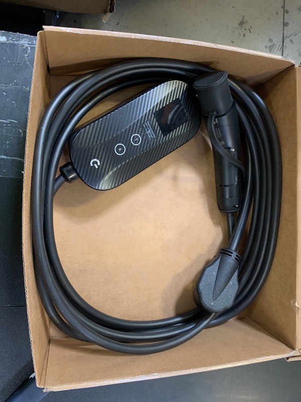Photo 1 of Grasside Carbon Fiber Level 2 Tesla Charger, 24A Adjustable Current/Timer/Smart Display, NEMA 14-30 Dryer Outlet & 14-50 Plug, 21FT Tesla Charging Cable, NACS Connector for All Tesla Models/Cybertruck