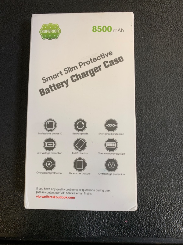 Photo 1 of GIN FOXI Battery Case for iPhone 17 Pro, Charging Case Charger 8500mAh Ultra-Slim Lightweight Powerful Battery Pack 15W Fast Rechargeable Anti-Fall TPU Juice Box for iPhone 17 Pro (6.3") Black